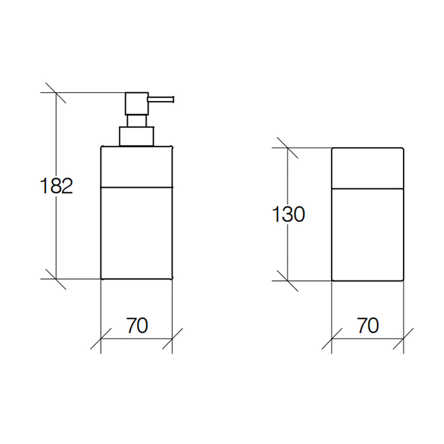 Set bicchiere e dosasapone a pompetta in vetro borosilicato trasparente Lineabeta Saon