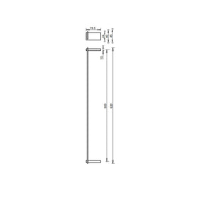 Porta Asciugamani a Muro 'Angus' in ottone by Cipi - cm 62x7,8x4,5h