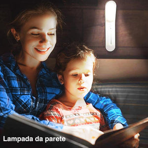 Lampada Torcia a Parete Portatile Luce Emeregenza LED Dimmerabile a Batteria USB