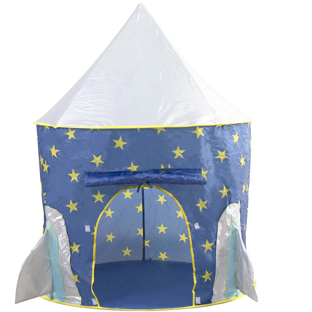 Tenda Casetta Gioco Bambini Capanna Castello Giocattolo in Tessuto 120x116 Razzo