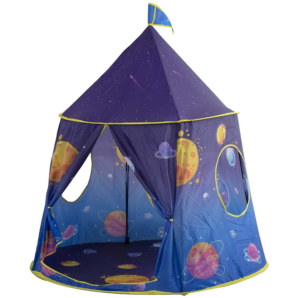 Tenda Casetta Gioco Bambini Capanna Castello Giocattolo in Tessuto 120x116 Blu