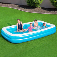 Piscina Gonfiabile Fuoriterra Family 2 Anelli Rettangolare 305x183x46cm Giardino