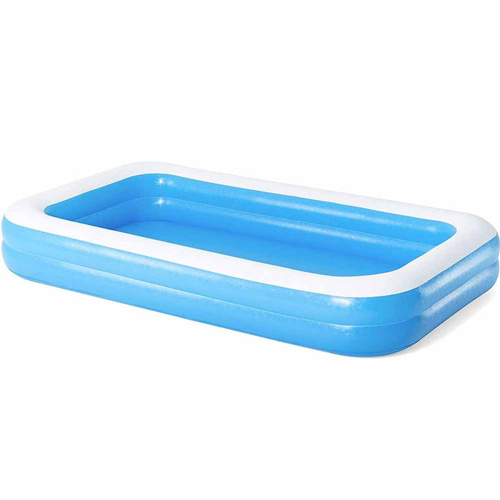 Piscina Gonfiabile Fuoriterra Family 2 Anelli Rettangolare 305x183x46cm Giardino