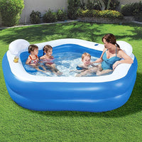 Piscina Gonfiabile Fuoriterra Family Pentagono 2 Anelli con Sedute 213x206cm