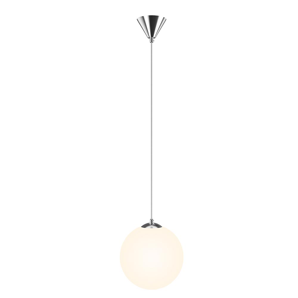 Lampadario Lampada Sospensione Sfera 35 cm Design Moderno Paralume Vetro E27