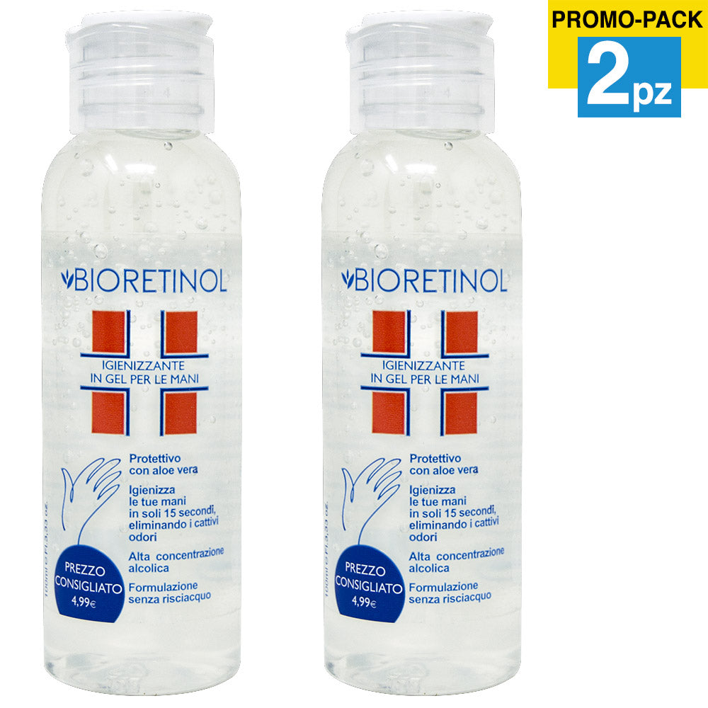 Set 2 Gel Disinfettante Mani con Alcool Disinfetta Igienizzante Protettivo 100ml