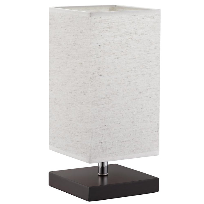 Lampada da Tavolo Lume da Comodino in Legno e Tessuto Grigio Abatjour 32 x 14 cm