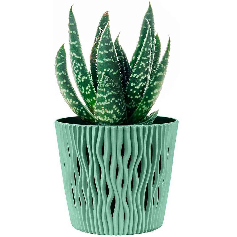 Fioriera Vaso Decorativo Design Moderno Fiori Piante Casa Esterno 16cm Verde