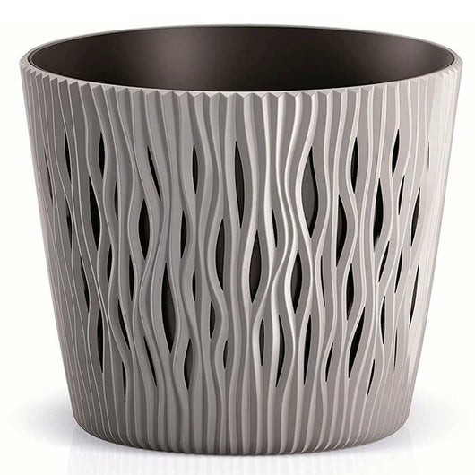 Fioriera Vaso Decorativo Design Moderno Fiori Piante Casa Esterno 16cm Grigio