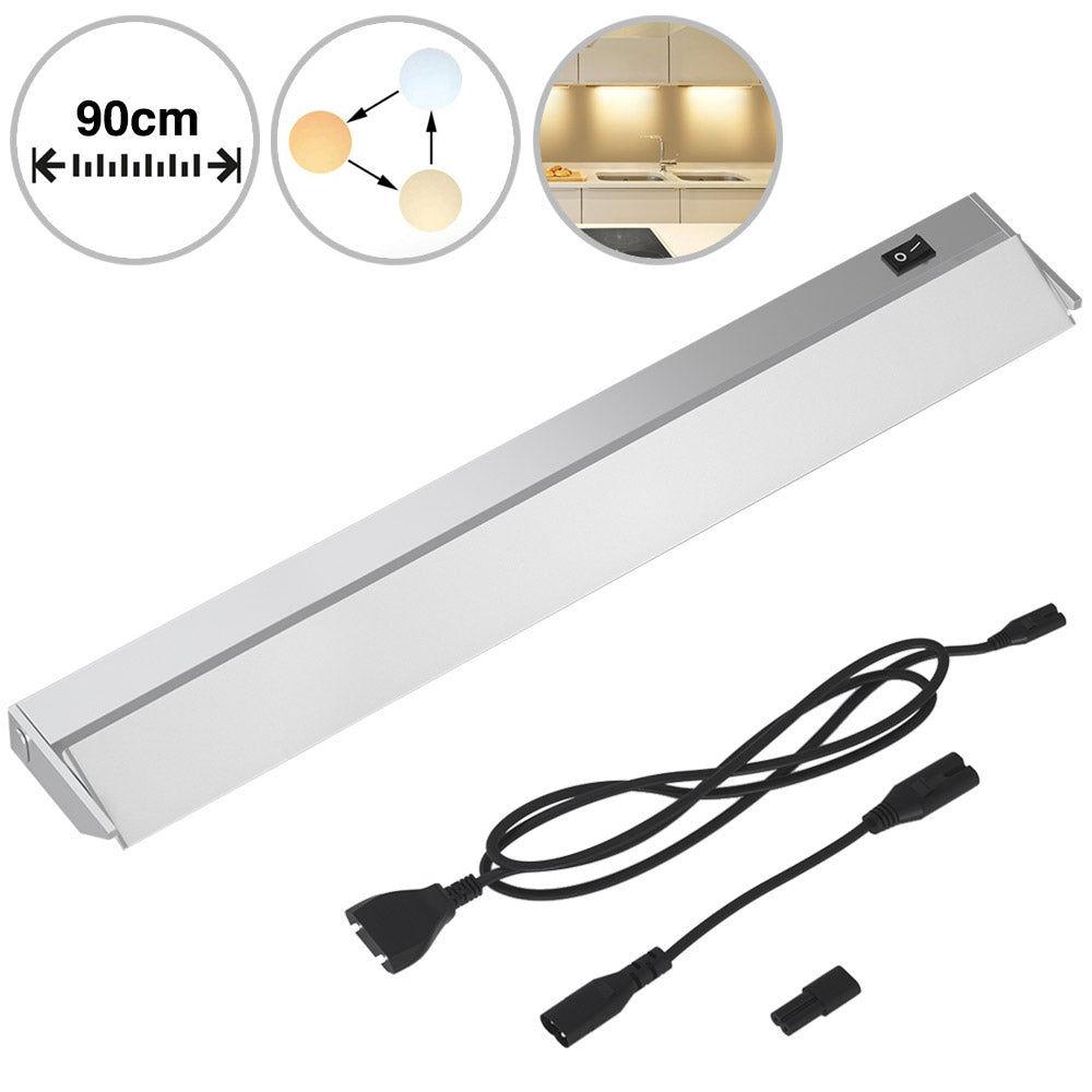 Lampada Luce Sottopensile 90 cm Mobili Cucina Armadio Barra 90 LED in Alluminio