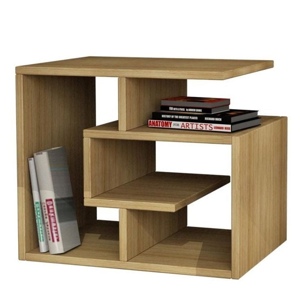 Libreria Tavolino Laterale Divano Design Moderno 4 Ripiani 45x40x54 Casa Quercia