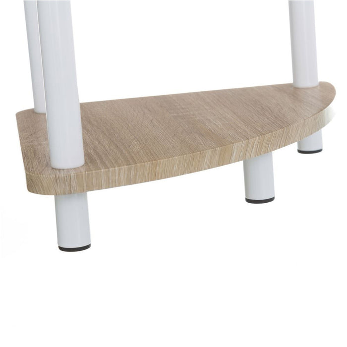 Mobiletto Angolare Bagno Con 4 Piani Di Appoggio Legno MDF e Metallo 30x30x110cm