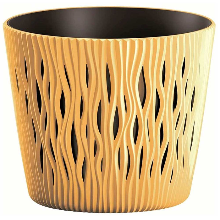 Fioriera Vaso Decorativo Design Moderno Fiori Piante Casa Esterno 19cm Senape