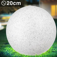 Lampada Sfera Giardino 20cm Luce Illuminazione Esterno Attacc E27 Effetto Pietra