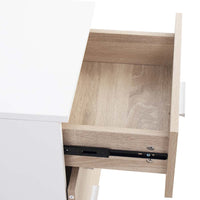 Comodino Mobiletto Cassettiera 3 Cassetti Design Moderno in legno MDF Bianco