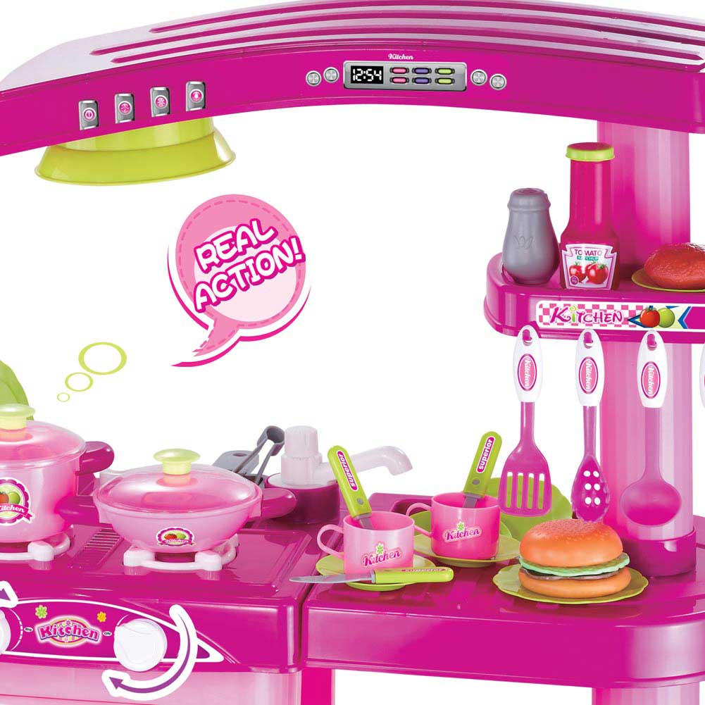 Cucina Per Bambine Giocattolo 69 Accessori Con Stoviglie Altezza 80cm