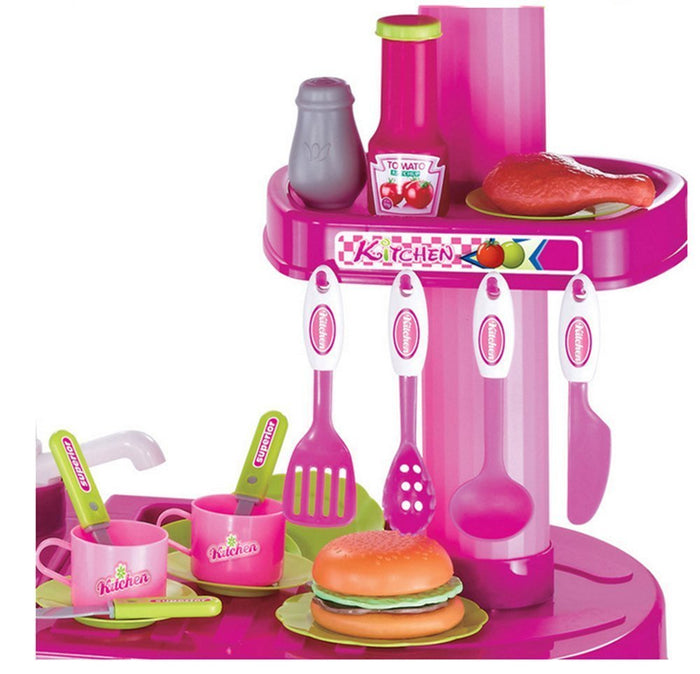 Cucina Per Bambine Giocattolo 69 Accessori Con Stoviglie Altezza 80cm