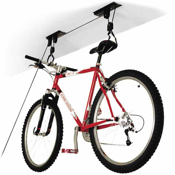 Portabici Sospensione Appendi Bici Soffitto Cantina Garage Carrucola 1 Bici 20KG