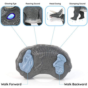 Dinosauro Robot Triceratopo Radiocomandato Luci Suoni Movimenti Giocattolo Bimbi