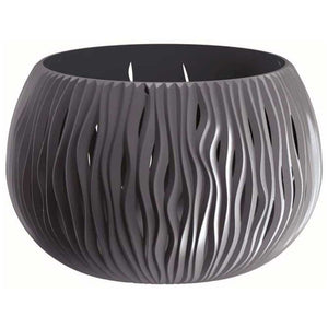 Fioriera Vaso Decorativo Design Moderno Fiori Piante Casa Esterno 18cm Grigio