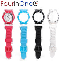 Orologio Da Polso In Silicone Con 4 Cinturini Personalizzabili Four In One