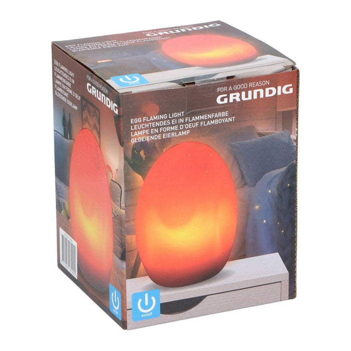 Lampada Tavolo Effetto Fiamma a LED Egg Flaming Luce da Notte Grundig