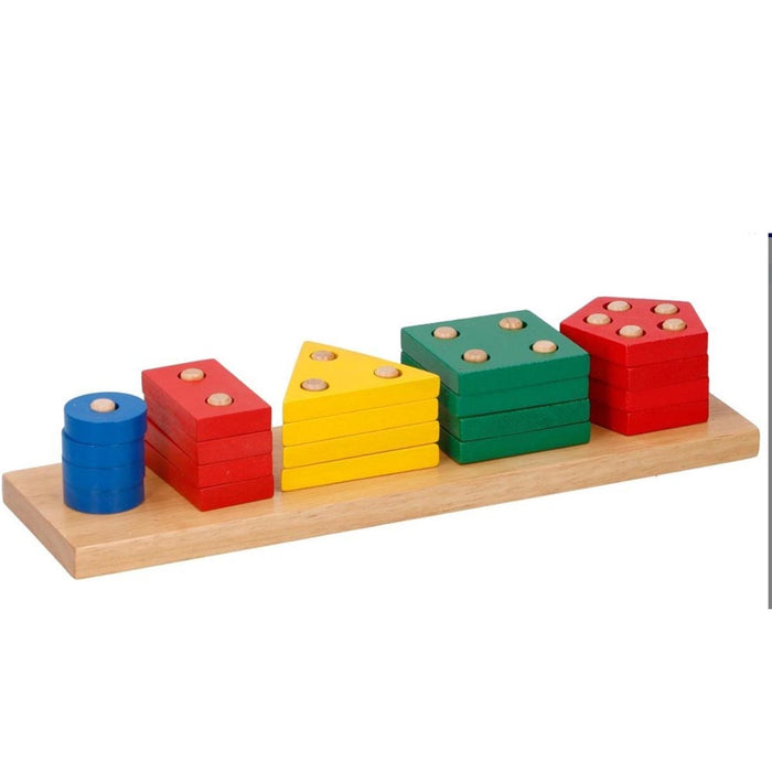 Costruzioni Incastro con Formine Giocattolo Bambini Legno 20pz Gioco Educativo