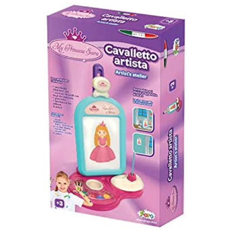 Cavalletto Artista My Princess Sara Giocattolo Bambini con Fogli e Tempere