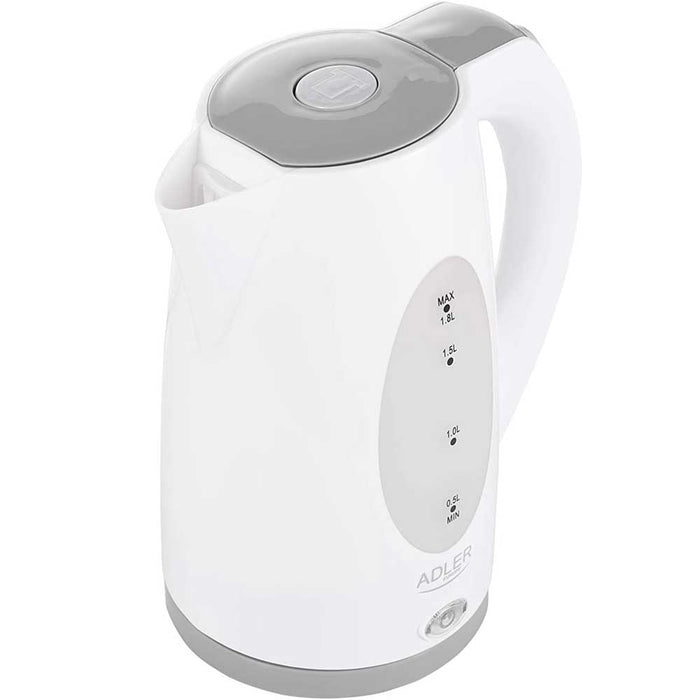 Bollitore Elettrico 1,8Lt 2000W Acqua Calda Cordless Indicatore Livello Bianco