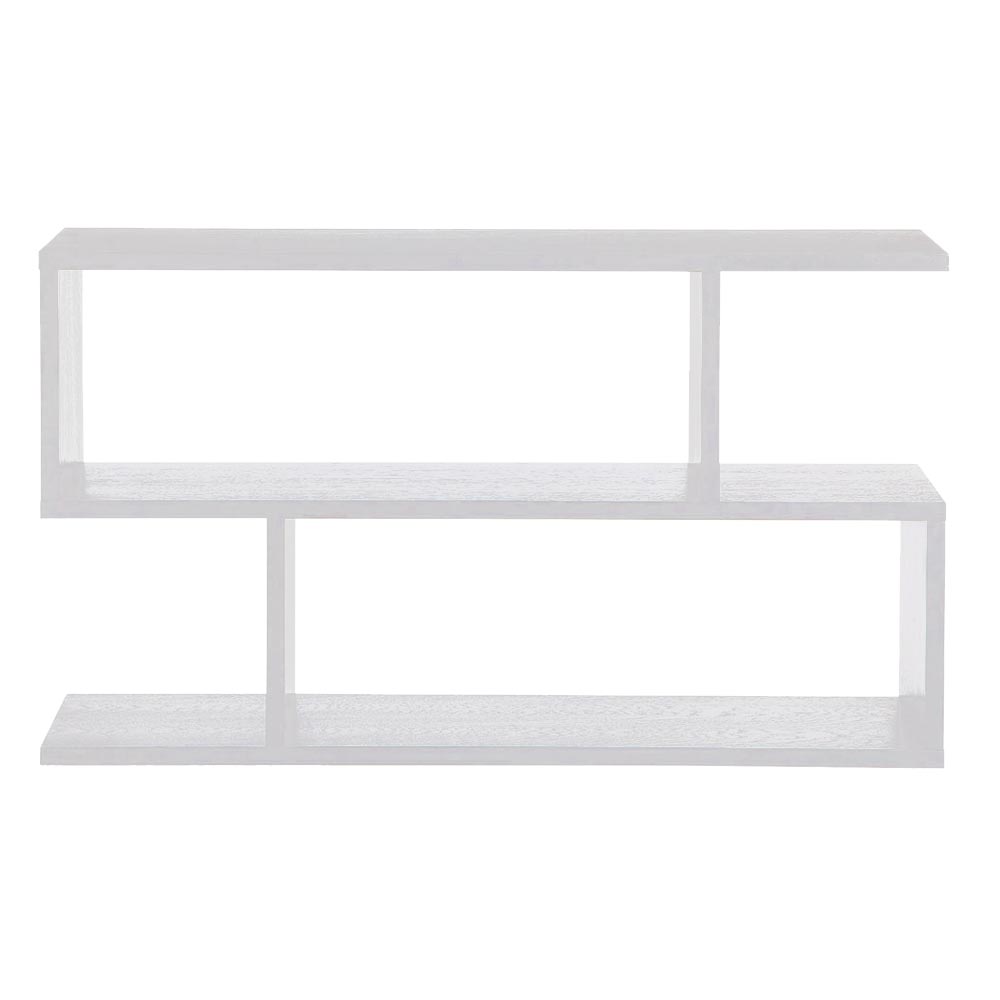 Libreria Bassa Design Moderna Scaffale 5 Ripiani 80x20x50cm Casa Ufficio Bianco