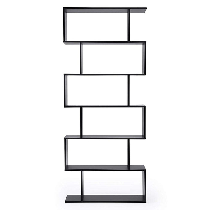 Libreria Design Moderna Scaffale 6 Ripiani 190x80x24cm Casa Ufficio Nero