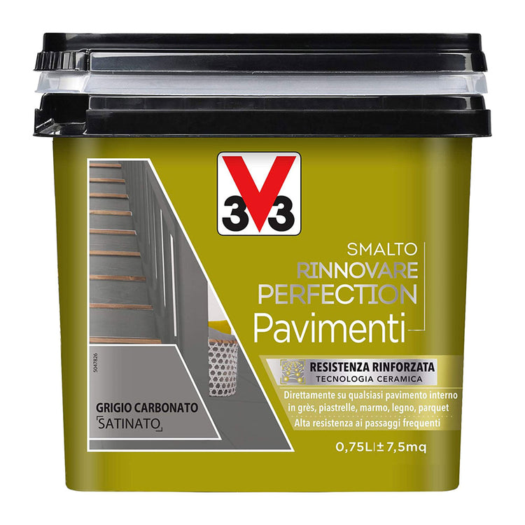 V33 Smalto Rinnovare Perfection Pavimenti Gres Piastrelle Marmo Granito Parquet Colore: Grigio Carbonato Satinato
