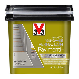 V33 Smalto Rinnovare Perfection Pavimenti Gres Piastrelle Marmo Granito Parquet Colore: Grigio Titanio Satinato