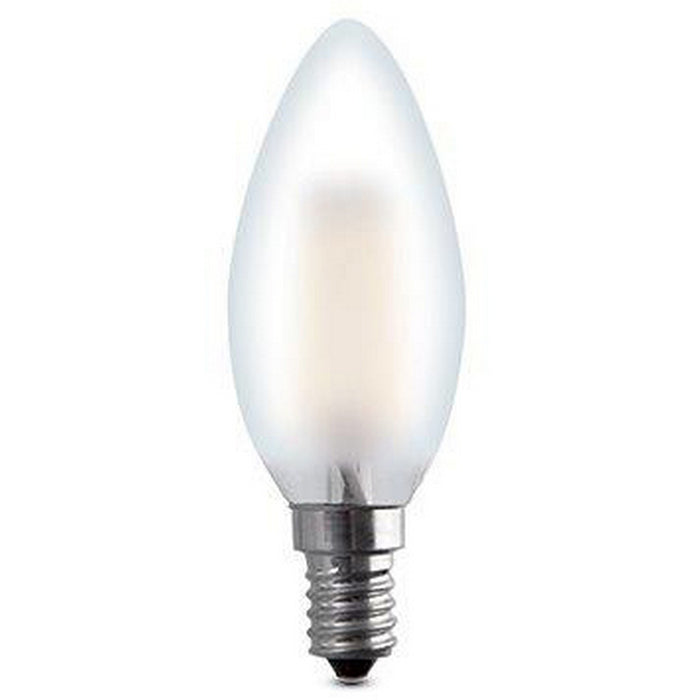 10pz led candela 4we14 -lumen470-2700k fil/satinato cod:ferx.3210