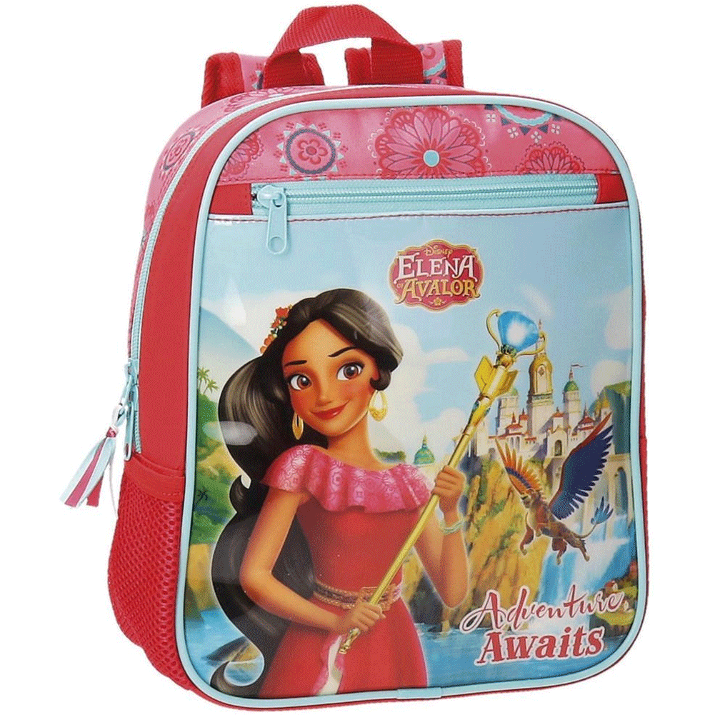 ZAINETTO SCUOLA ELENA DI AVALOR 28 CM ZAINO ASILO BAMBINE ROSSO AZZURRO