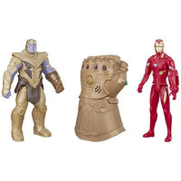 Marvel Avengers Guanto dell' Infinito + 2 Action Figures Iron Man e Thanos 30cm