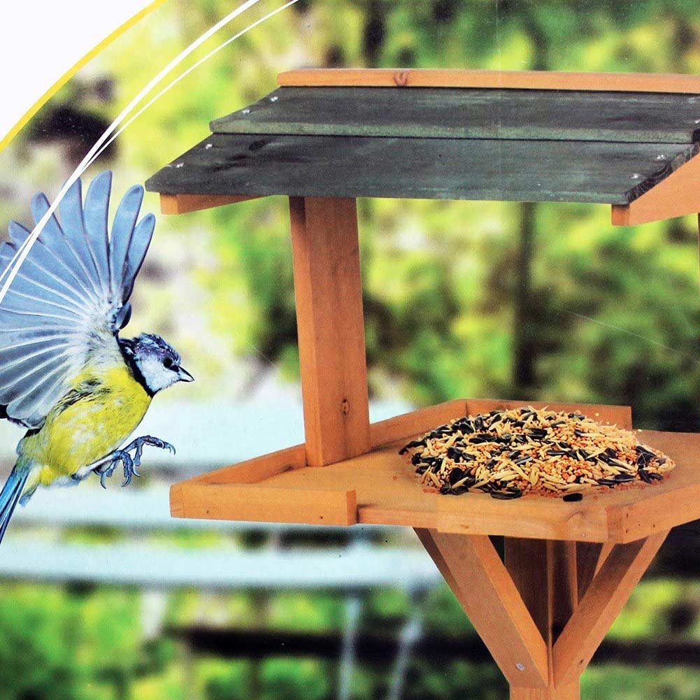 Casetta Mangiatoia per Uccelli da Giardino Bird House in Legno 115x35x35cm