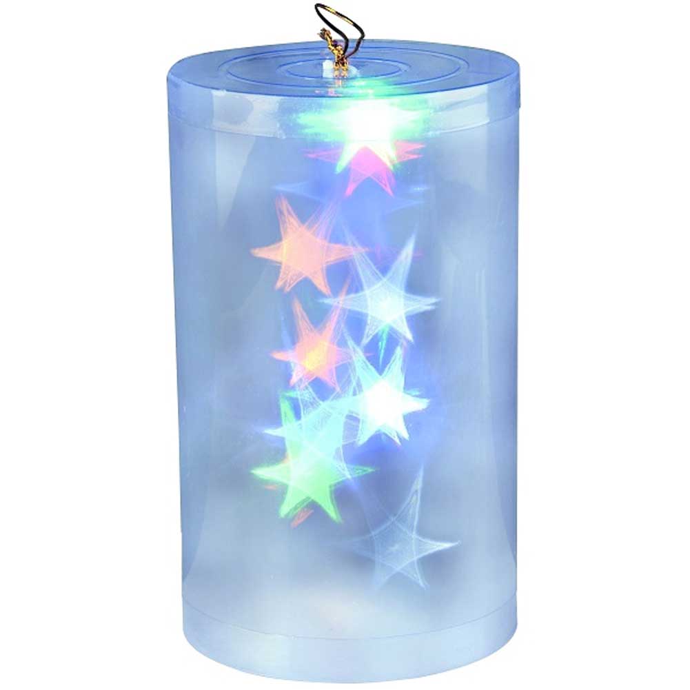 Lampada Olografica Natalizia Luce a LED a Batteria 25x15cm Decorazioni Natale