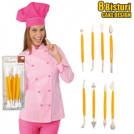 Set di 8 Attrezzi Bisturi Per Modeling Cake Design Torta Dolce Pasta Di Zucchero