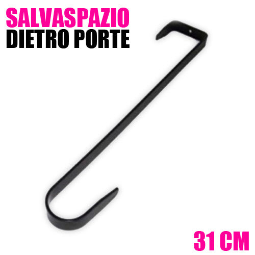 Gancio Appendiabiti Salvaspazio per Porte e Armadi Universale Lunghezza 31cm