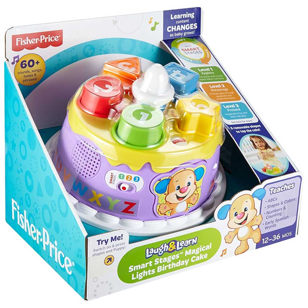 Torta Di Buon Compleanno Cagnolino Luci Suoni Musica Fisher-Price Smart Stages