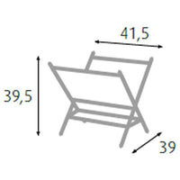 Portariviste Metallo Pieghevole Design Moderno Porta Riviste 39x39x41cm Cromato