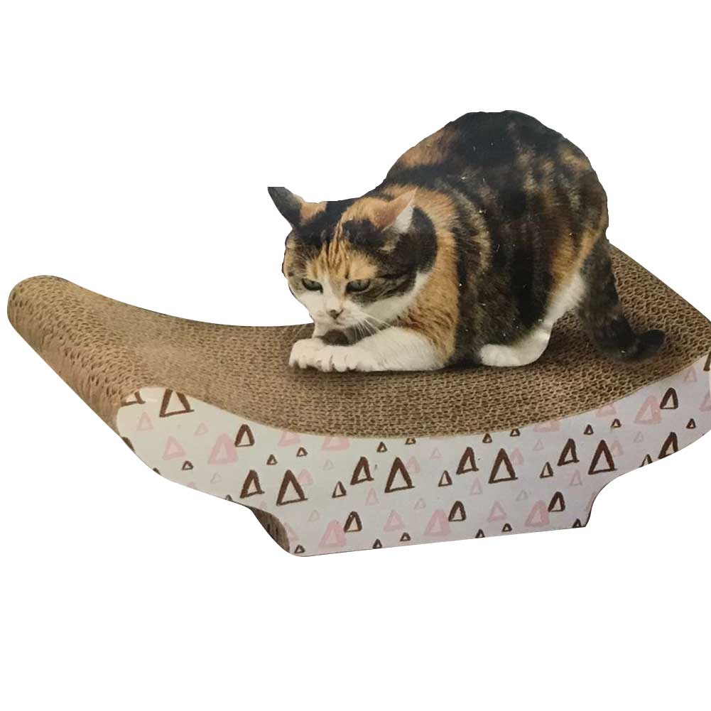 Tiragraffi Gioco Gatto in Cartone Cuccia Supporto Giocattolo Tira Graffi Unghie