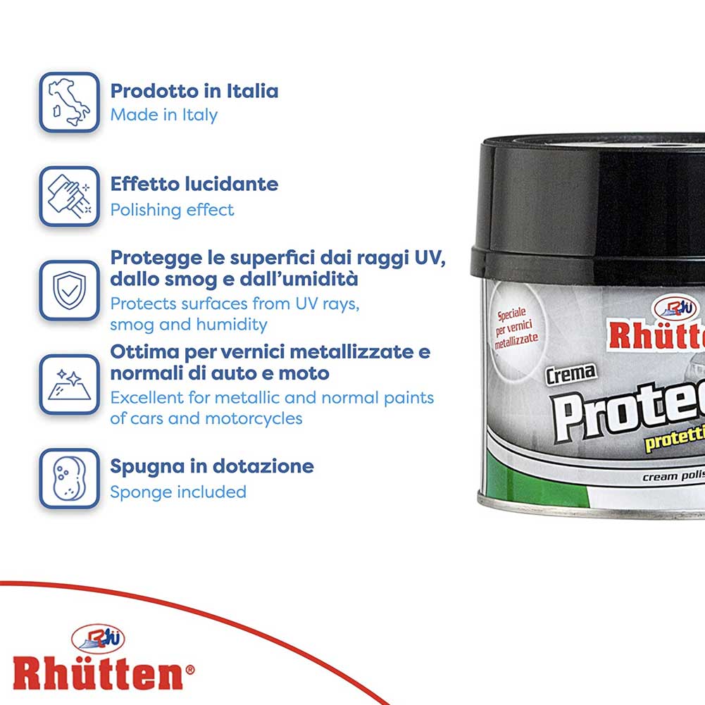 Rhutten Crema Protector Protettiva e Lucidante Carrozzeria Auto moto 250ml