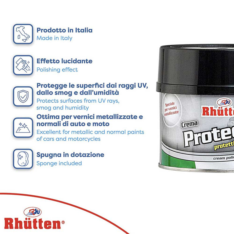 Rhutten Crema Protector Protettiva e Lucidante Carrozzeria Auto moto 250ml