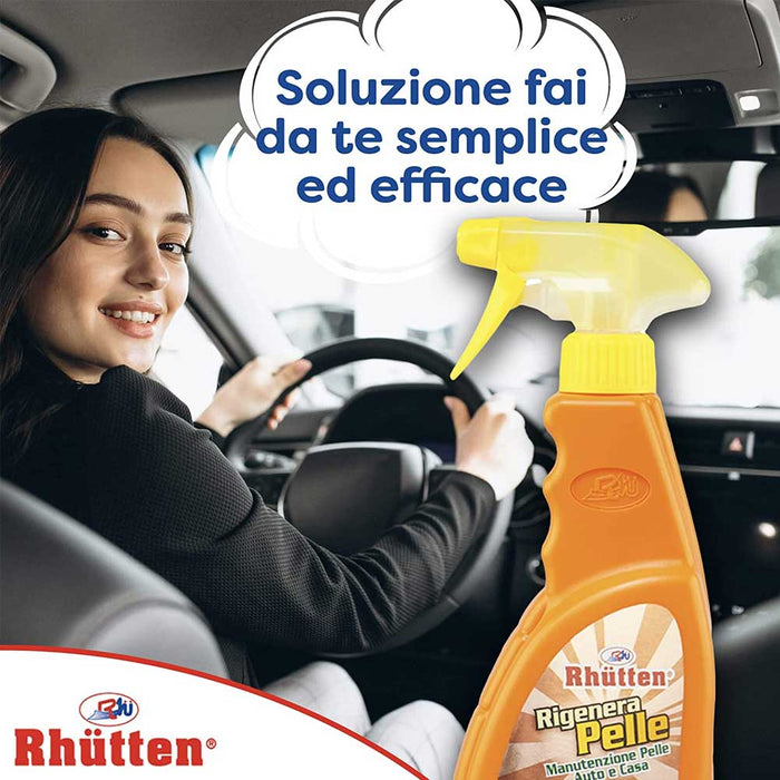 Rhutten Rigenera Pelle Ecopelle Interni Auto e Casa Detergente Profumato 750ml