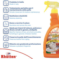 Rhutten Rigenera Pelle Ecopelle Interni Auto e Casa Detergente Profumato 750ml