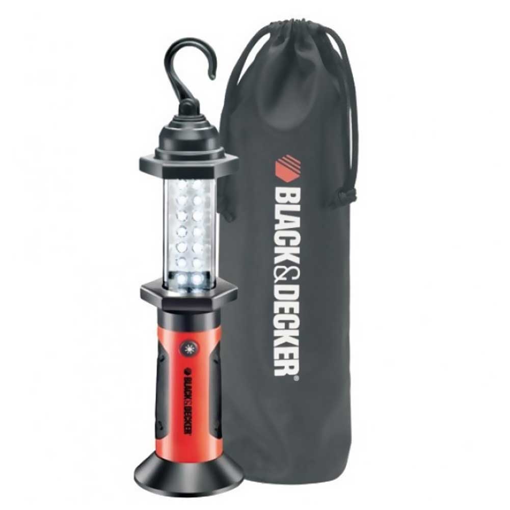 Lampada Emergenza Torcia Luce Ispezione Campeggio Black Decker con Gancio 14 LED