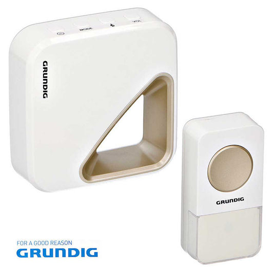 Campanello Porta Casa Wireless Senza Fili Grundig Ricevitore 36 Melodie IP44