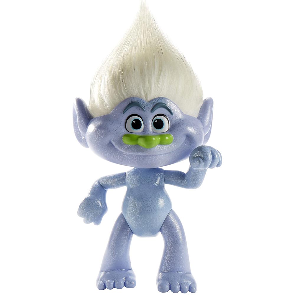 Trolls Personaggio Guy Diamond con Occhiali Peluche e Pettine Giocattolo Bambini